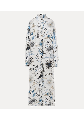Vivienne Westwood Vw Shirt Dress Printed Marocain 40 Women
