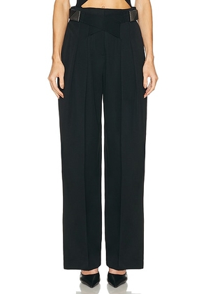 THE ATTICO Wide Leg Pant in Black - Black. Size 36 (also in 42, 44).