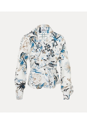 Vivienne Westwood Drunken Shirt Printed Marocain 40 Women