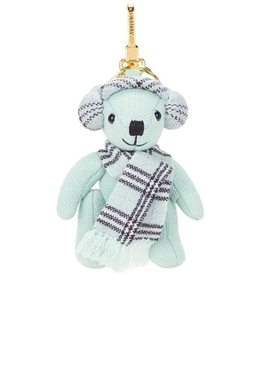 Burberry Thomas Scarf Earmuff Charm in Seafoam Green - Teal. Size all.