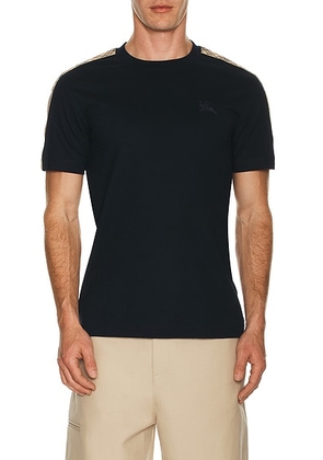 Burberry Check Sleeve Tee in Navy - Navy. Size L (also in M, S, XXL/2X).