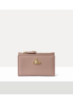 Vivienne Westwood Slim Flap Card Holder Saffiano Leather Plain Barley-3d-orb One Size Women