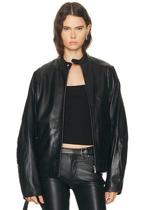 EB Denim Domenico Bomber Jacket in Black - Black. Size M (also in S).