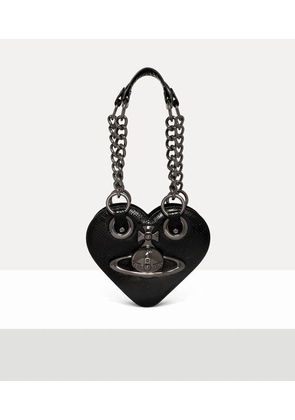 Vivienne Westwood Juliet Heart Chain Bag Python-effect Emboss Black