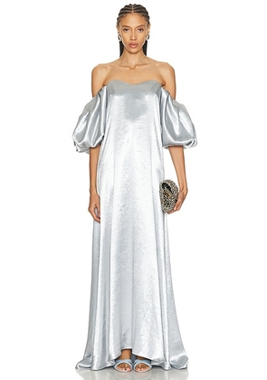 CAROLINE CONSTAS Palmer Gown in Cloud Blue - Baby Blue. Size M (also in S, XS).