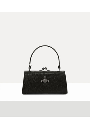 Vivienne Westwood Doll XL Bag Python-effect Emboss Black