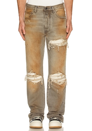 Amiri MX1 Straight Flare Jean in Rust Indigo - Blue. Size 30 (also in 31, 32, 33, 34, 36, 38).