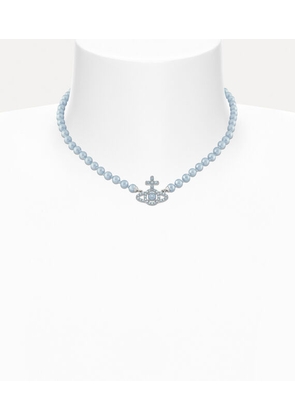 Vivienne Westwood Olympia Pearl Necklace Platinum-light-blue-pearl-blue-cz Platinum-light-blue-pearl-blue-cz Women