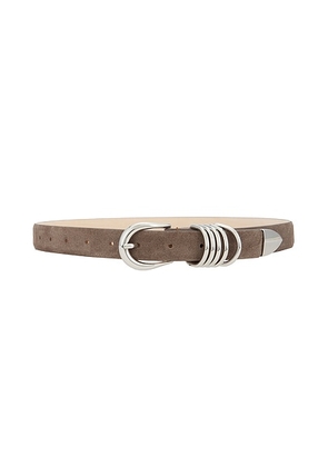 DEHANCHE Hollyhock Suede Belt in Dark Grey & Silver - Grey. Size L (also in ).