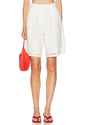 All That Remains Juliette Calotte Short in White - White. Size 12/L (also in 10/M, 6/XS, 8/S).