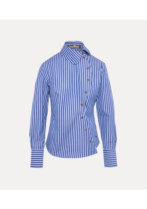 Vivienne Westwood Bella Shirt Cotton Blue-stripe 38 Women