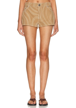 Emilio Pucci Mini Short in Sabbia - Tan. Size 38 (also in 40).