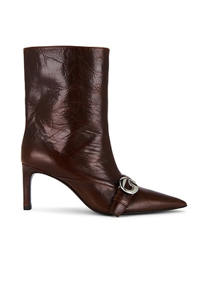 Coperni Ankle Heeled Belt Boot in Brown - Brown. Size 38 (also in 39).