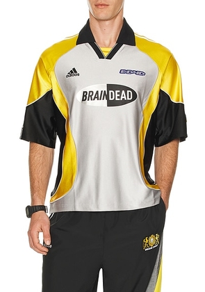 Adidas Originals x Brain Dead Short Sleeve Jersey in Silver Metallic - Grey. Size L (also in M, S, XL/1X).