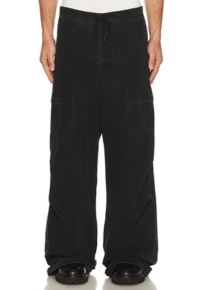 Entire Studios Barren Cargo Pants in Washed Black - Black. Size L (also in ).