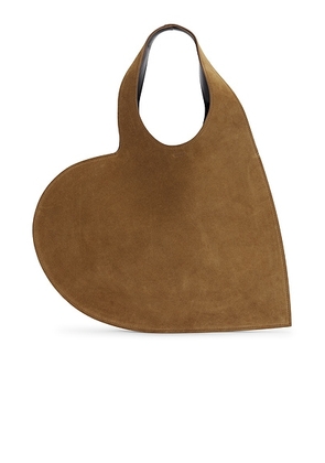 Coperni Double Heart Tote Bag in Brown Dark - Tan. Size all.