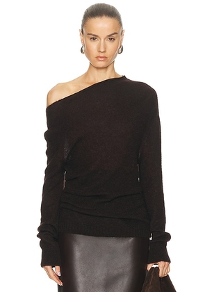 A.L.C. Freya Sweater in Dark Umber - Brown. Size L (also in M, S, XS).