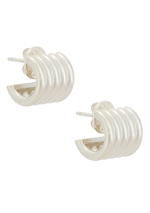 DEHANCHE Hollyhock Small Earrings in Sterling Silver - Metallic Silver. Size all.