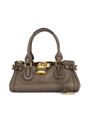 Chloe Paddington Shoulder Bag in Flannel Grey - Brown. Size all.