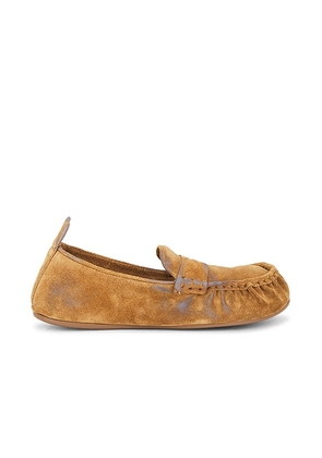 Acne Studios Bojan Loafer in Beige & Blue - Brown. Size 36 (also in 37, 39, 40, 41).