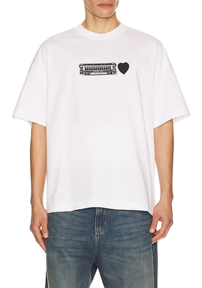 Carhartt WIP Deconstructed Label T-Shirt in White - White. Size L (also in M, S, XL/1X).