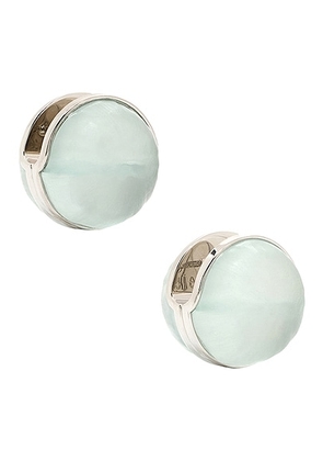 ALAÃA ALAÎªA Sphere Earrings in Vert Pale - Mint,Metallic Silver. Size all.