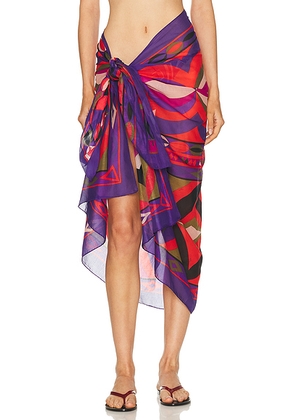 Emilio Pucci Pareo in Multicolor - Purple,Red. Size all.