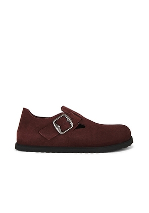 Birkenstock 1774 London Suede 1774 Clog in Deep Burgundy - Burgundy. Size 41 (also in 42, 43, 44, 45, 46).