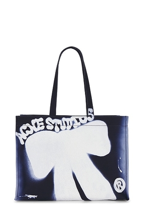 Acne Studios Spray Bow Shopper Bag in Navy Blue - Blue. Size all.