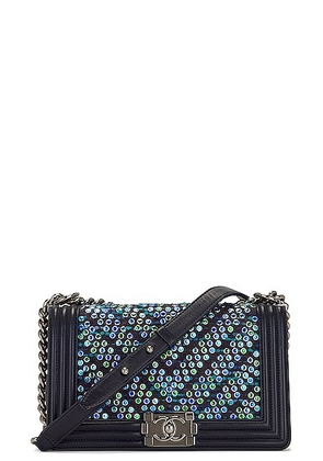 chanel Chanel Tweed Boy Bag in Black - Blue. Size all.