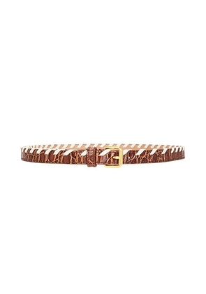Dries Van Noten Leather Belt in Tan - Brown. Size 80 (also in 85, 90, 95).