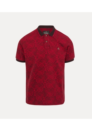Vivienne Westwood Classic Polo Jacquard Piquet Graffiti-orbs S Men