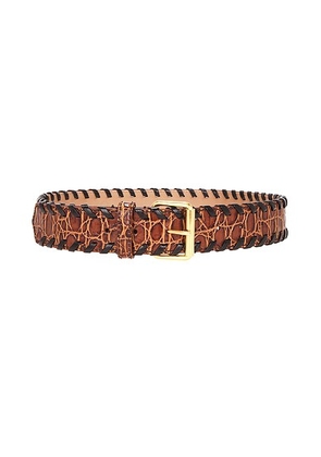 Dries Van Noten Leather Belt in Tan - Brown. Size 80 (also in 75, 85, 90, 95).