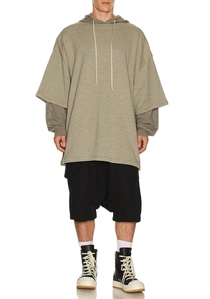 DRKSHDW by Rick Owens Tommy Hustler Hoodie in Grey Melange - Grey. Size all.