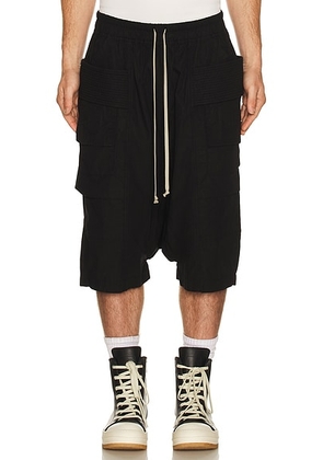 DRKSHDW by Rick Owens Creatch Cargo Pods in Black - Black. Size L (also in M, S, XL/1X).