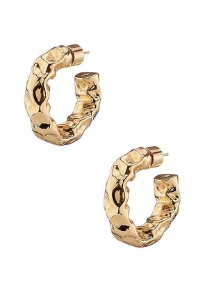 Jennifer Fisher Maeve Huggie Earrings in 10k Yellow Gold Plated Brass - Metallic Gold. Size all.