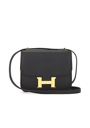 hermes Hermes Epsom Mini Constance 18 Shoulder Bag in Black - Black. Size all.