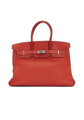 hermes Hermes Togo Birkin 35 Handbag in Sanguine - Red. Size all.