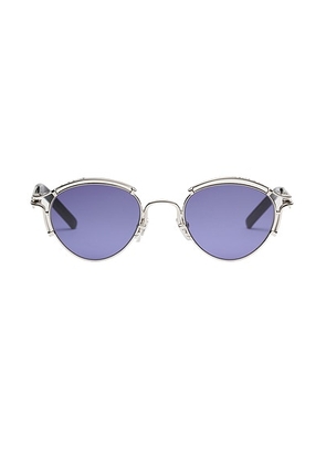 Jean Paul Gaultier Sourcil Sunglasses in Silver - Metallic Silver. Size all.
