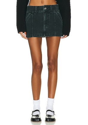 Helsa Workwear Mini Skirt in Black - Black. Size XL (also in ).