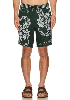 Agua Bendita Sati Trunks in Green - Green. Size 30 (also in 32, 34, 36, 38).