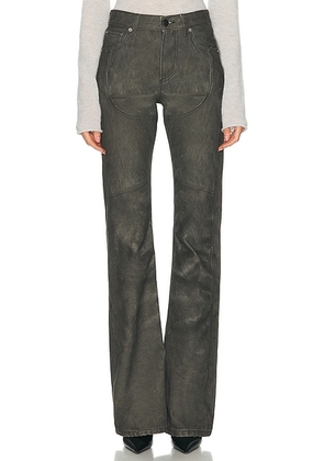 Haikure Flora Pant in Leather Print - Black. Size 24 (also in ).