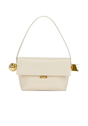 JACQUEMUS Le Rond Carre Bag in Light Ivory - Ivory. Size all.