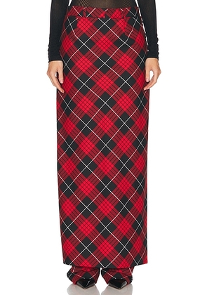 Jean Paul Gaultier Tartan Pant Skirt in Red  Black  & White - Black. Size 38 (also in ).