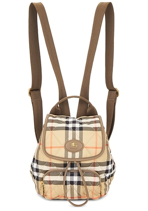 Burberry Mini Backpack in Sand - Tan. Size all.