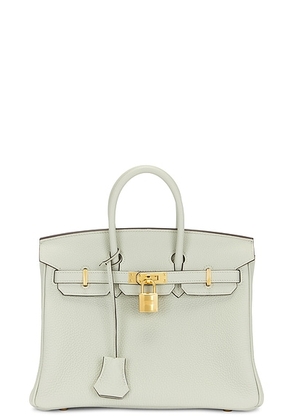 hermes Hermes Clemence Birkin 25 Handbag in Gris Neve - Mint. Size all.