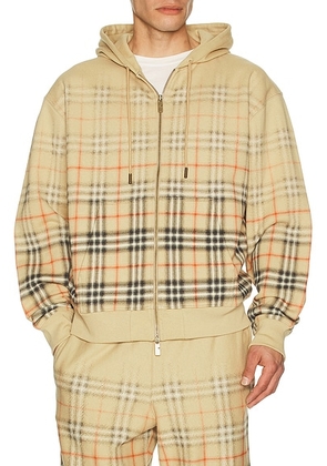 Burberry Rory Check Hoodie in Sand Ip Check - Beige. Size L (also in M, S, XL/1X, XXL/2X).