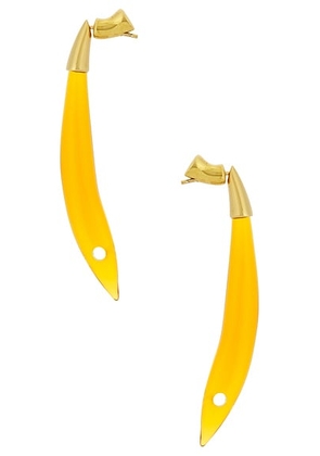 Bottega Veneta Drop Earrings in Gold Caramel - Brown. Size all.