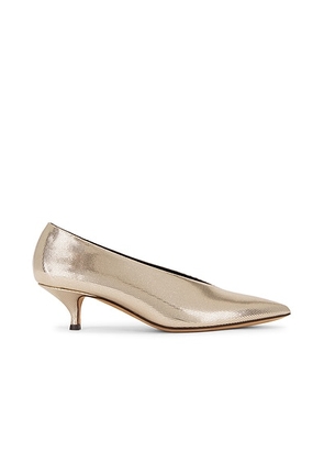 Emme Parsons Veneto Heel in Neutral Gold Disco Leather - Metallic Gold. Size 35 (also in 36, 36.5, 37, 37.5, 39, 39.5).