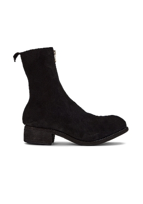 Guidi Pl2 Front Zip Boot in Black Reverse Bison Suede in Black Suede - Black. Size 42 (also in ).